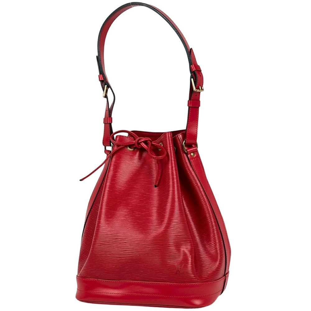 Louis Vuitton Noe Shoulder Bag Drawstring Epi Leather Castilian Red